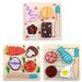 Set 3 puzzle 3d din lemn, feliere fructe, legume, alimente